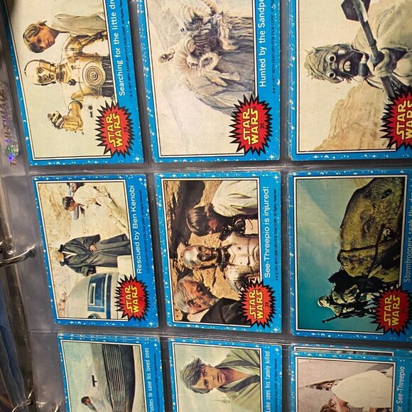 Vintage 1977 Star Wars Trading Cards Series 1 Blue COMPLETE SET 1-66 - Picture 6 of 16